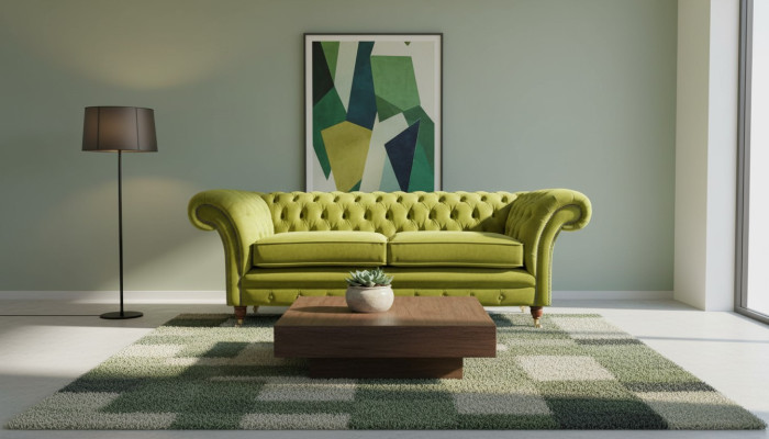 Sofa 3 seater fabric design couch upholstered sofas textile modern Chesterfield