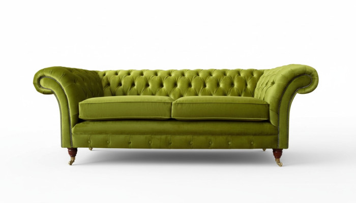 Sofa 3 seater fabric design couch upholstered sofas textile modern Chesterfield