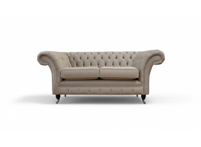 Chesterfield Textile Upholstered Sofa Design Luxury Couch Fabric Sofas 2 Seater