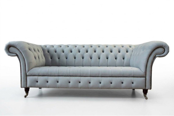3-seater luxury Chesterfield leather sofa luxury designer couch new