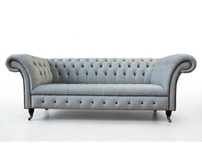 3-seater luxury Chesterfield leather sofa luxury designer couch new