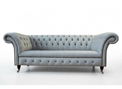 3-seater luxury Chesterfield leather sofa luxury designer couch new