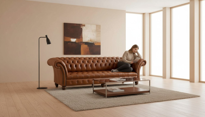 Sofa Living Room Chesterfield Couch Upholstery Sofas 4 Seater Leather XXL Big
