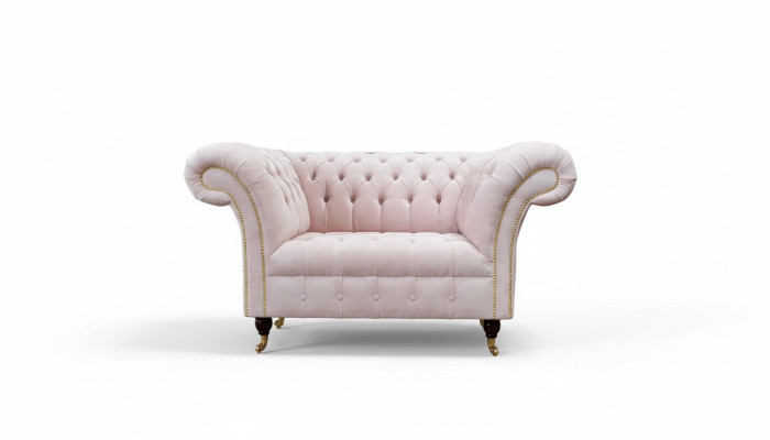 Armchair Upholstery Sofa Fabric Chesterfield Couches 1-Seater Single-Seater Pink