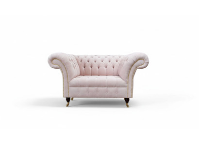 Armchair Upholstery Sofa Fabric Chesterfield Couches 1-Seater Single-Seater Pink