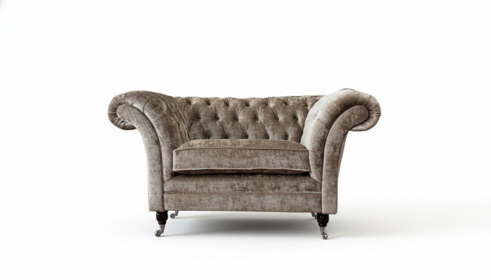 Design Chesterfield Armchair 1-Seater Couch Upholstery Luxury Textile Sofas