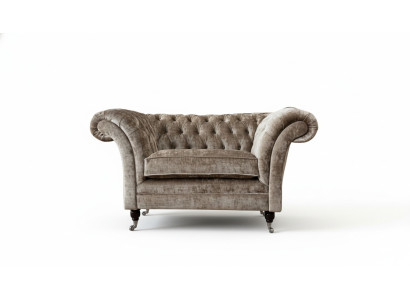 Design Chesterfield Armchair 1-Seater Couch Upholstery Luxury Textile Sofas