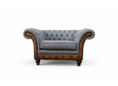 Chair Design Relax Textile Lounge Luxury Gray Upholstery Seat Chesterfield