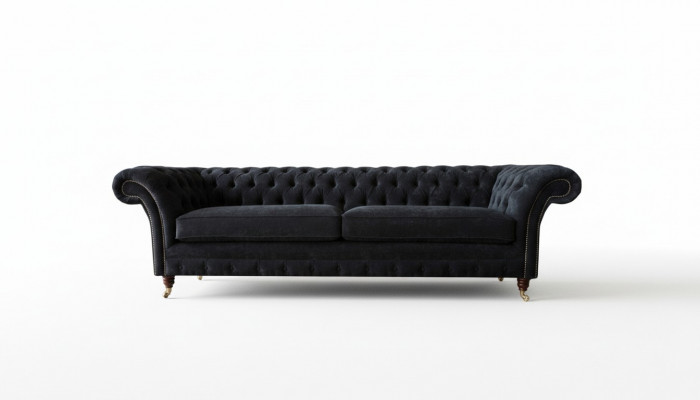 Design sofa 4-seater upholstered luxury classic textile Chesterfield sofas