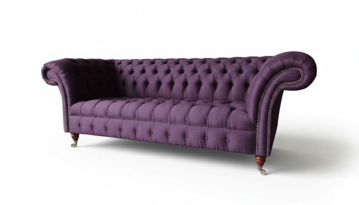 Chesterfield 3-seater sofa fabric sofa couch upholstered seat 3-seater sofas new