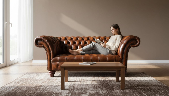 Luxury Chesterfield two-seater sofa