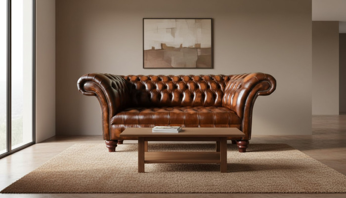 Luxury Chesterfield two-seater sofa