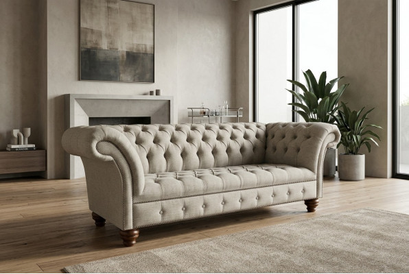 Three-seater design sofa 3-seat couches gray upholstered sofas furniture new