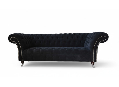 Design sofa couch upholstery 3-seater sofas blue couches seat fabric new