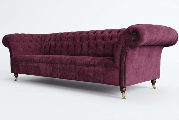 Chesterfield Design Couch Upholstery Fabric Sofa Couches 3-seater New