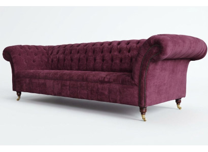 Chesterfield Design Couch Upholstery Fabric Sofa Couches 3-seater New
