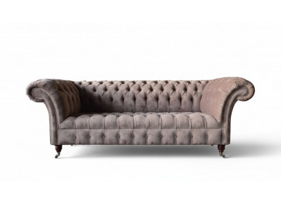 Chesterfield Sofa Couch Upholstery Design 3-Seater Sofas Three-Seater Purple