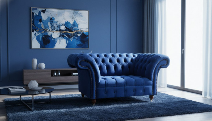 Design Armchair Textile Luxury Couch 1.5 Seater Sofa Relax Lounge Club New