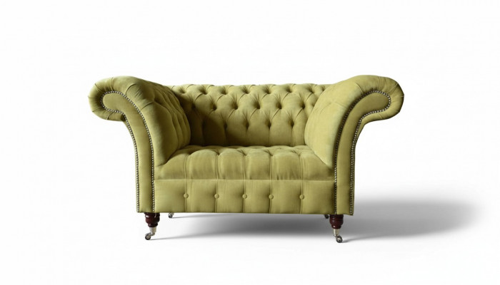 Chesterfield armchair textile design sofa fabric couch sofas upholstery gray new