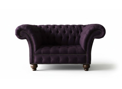 Design Chesterfield Fabric Couch Armchair 1.5 Seater Upholstered Sofas Lounge