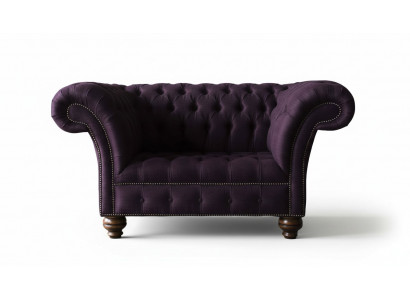 Design Chesterfield Fabric Couch Armchair 1.5 Seater Upholstered Sofas Lounge