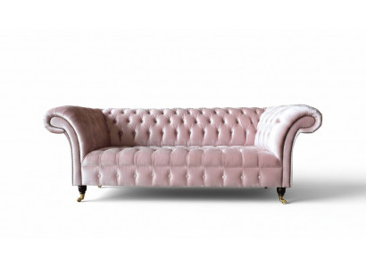 Chesterfield 3-seater sofa upholstered sofa pink living room upholstered sofas new