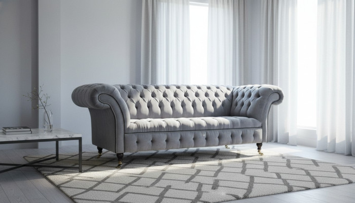 Chesterfield 3 seater couch seat fabric couches sofas sofa upholstery