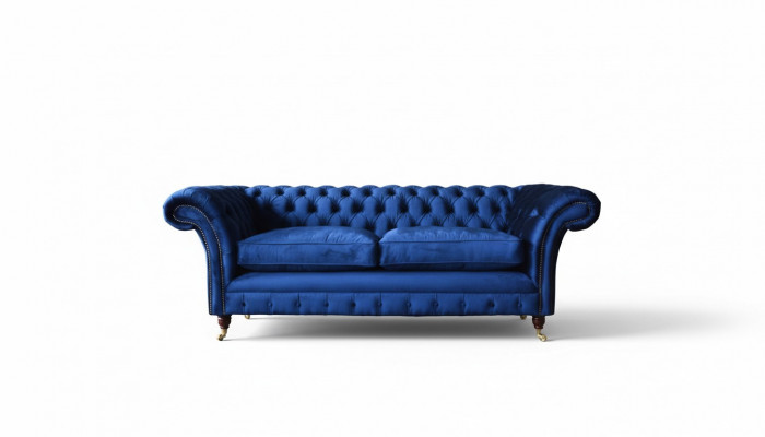 Chesterfield Upholstered Sofas Design Luxury Couch Sofa 3-Seater Fabric Couch