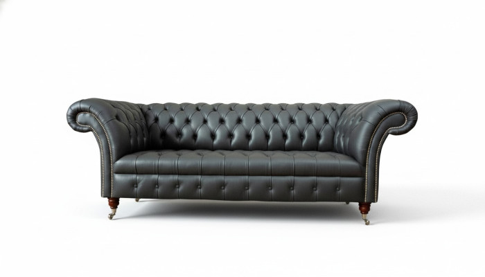 Chesterfield Design Luxury Upholstered Sofa Couch Seat Leather New Sofa New