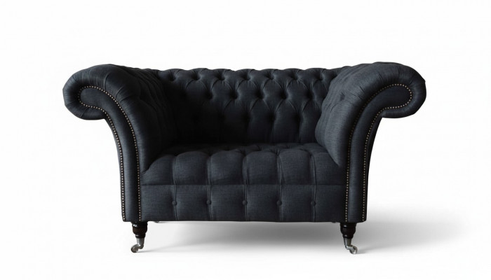 Couch Upholstery Sofa Textile Chesterfield Sofas 1.5-Seater Single-Seater Gray