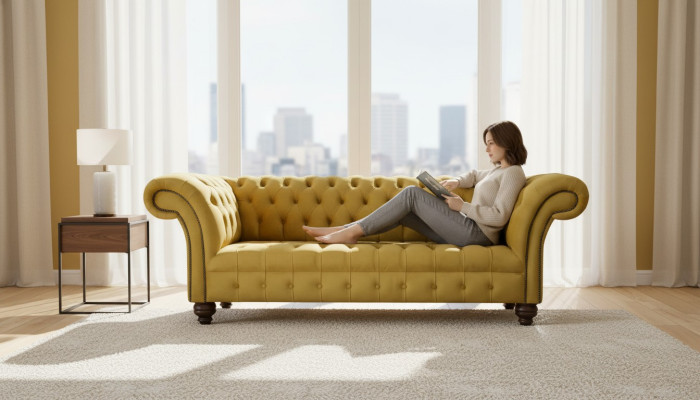 Sofa 3-seater sofas seat couch upholstery Chesterfield couches three-seater textile
