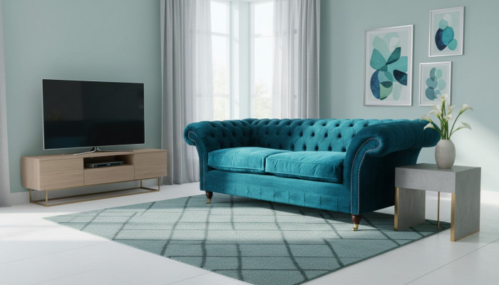 Designer sofa 3-seater Chesterfield couch upholstered sofas design sofa seat