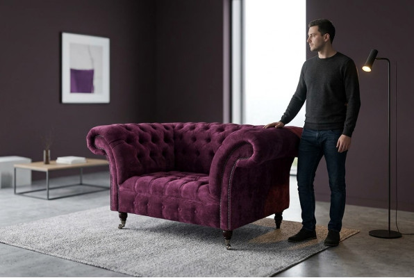Wingback armchair luxury 1-seater single-seater upholstered design fabric modern