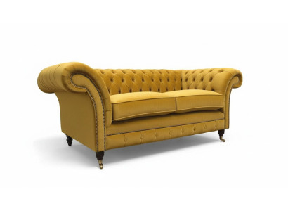 Sofa 2-seater couch upholstered sofa textile fabric Chesterfield couches new