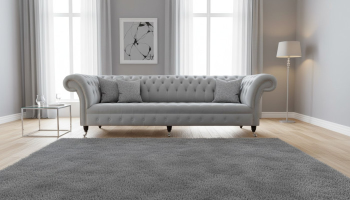 Chesterfield Sofa 4 Seater Designer Couches Couch Fabric Upholstery Textile