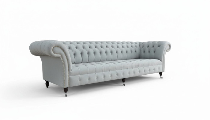 Chesterfield Sofa 4 Seater Designer Couches Couch Fabric Upholstery Textile
