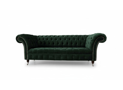 Luxury Three-Seater Green Sofa 3-Seater Sofas Seating Design Furniture Couches