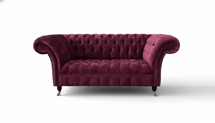 Sofa Luxury Textile Chesterfield Couch Sofas Upholstery 2 Seater Pink Design