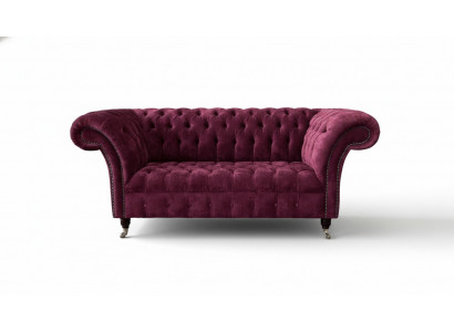Sofa Luxury Textile Chesterfield Couch Sofas Upholstery 2 Seater Pink Design