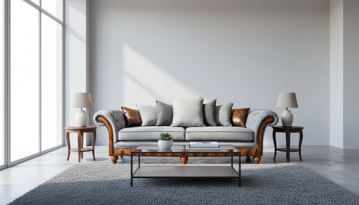 Sofa couch fabric upholstery sofas living room design 4-seater new