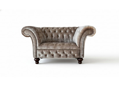 Chesterfield Armchair Couch 1-Seater Sofa Textile Fabric Sofas Upholstery New