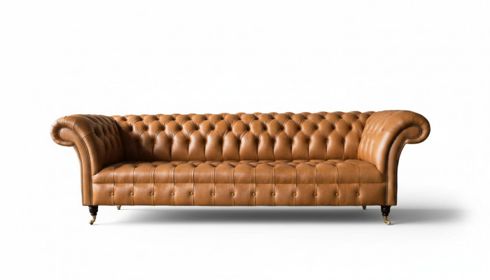 Leather sofa Chesterfield 4-seater couches luxury leather couches upholstered living room