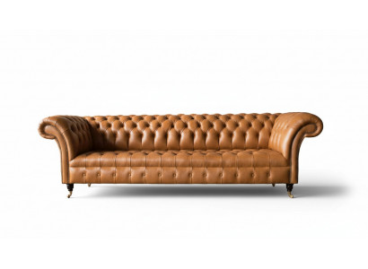 Leather sofa Chesterfield 4-seater couches luxury leather couches upholstered living room