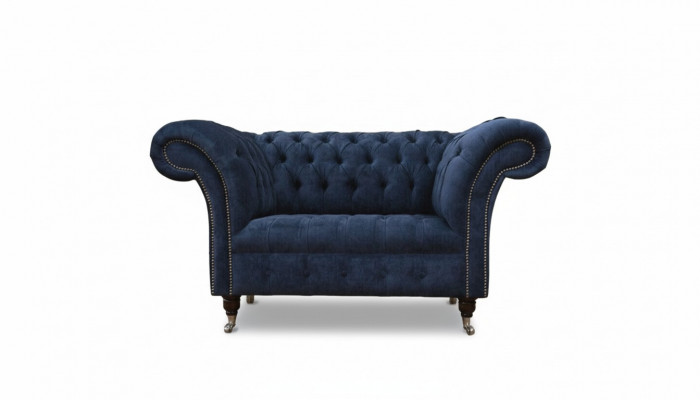 Chesterfield Sofa 1.5-Seater Designer Couches Couch Fabric Upholstery Textile