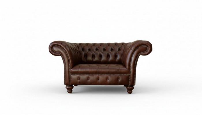 Chesterfield Sofa Living Room Sofas Couch Upholstery Leather Modern 1.5-Seater