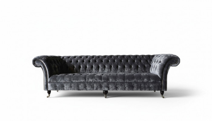 Four-seater sofa 4-seater sofas textile modern design fabric polyester gray