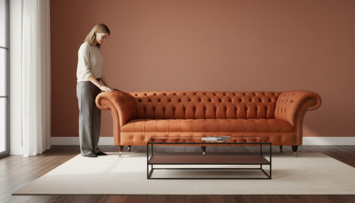 British Chesterfield Upholstery Luxury Sofa Design Couch Classic Sofa 4-Seater