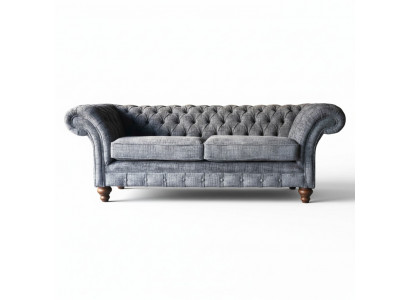 Chesterfield 3-seater couch upholstered seat fabric couches sofa new