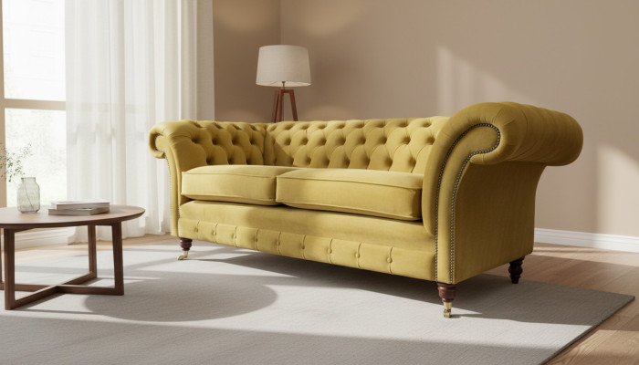 Luxury Chesterfield three-seater
