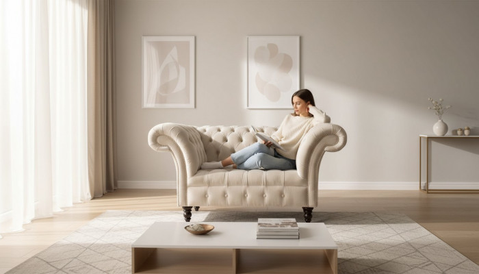 Couch upholstery sofa fabric Chesterfield couch 1.5 seater single seater pink